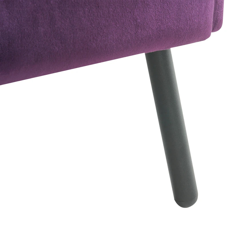 Fauteuil d'appoint en velours de style cabriolet