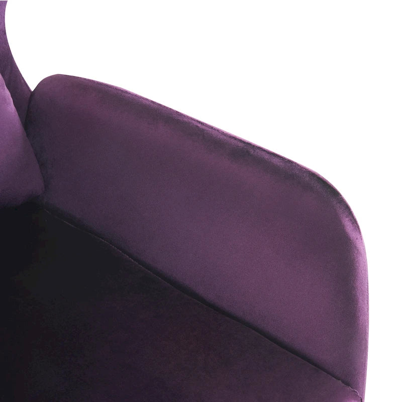 Fauteuil d'appoint en velours de style cabriolet