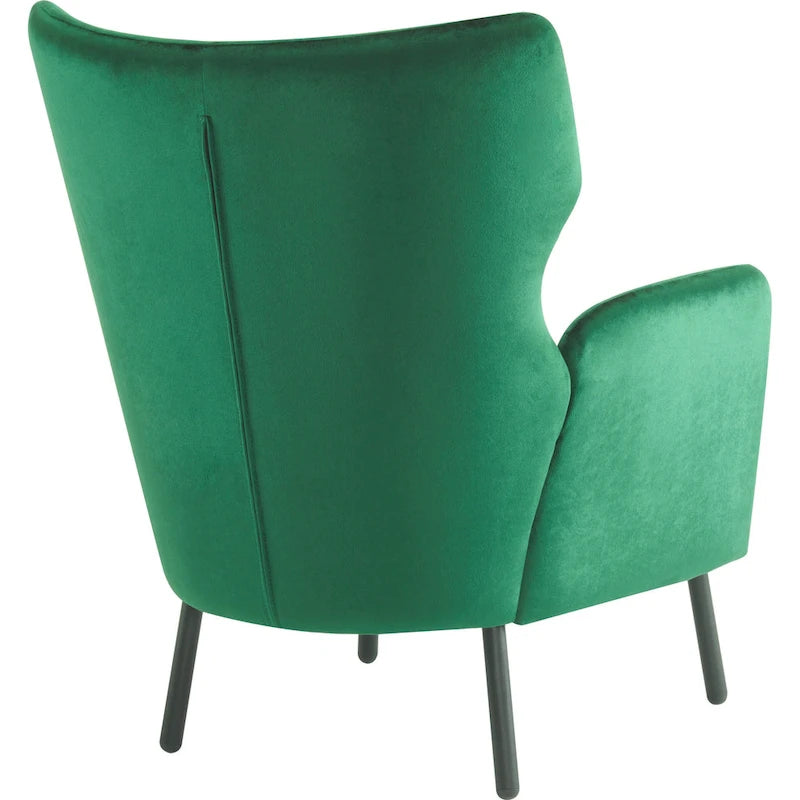 Fauteuil d'appoint en velours de style cabriolet