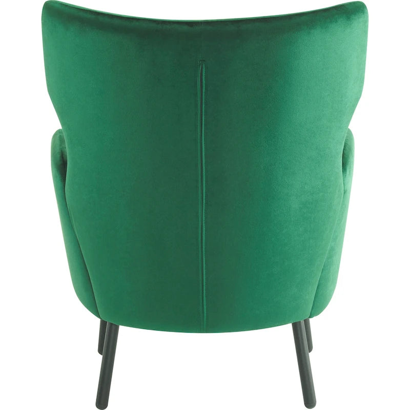 Fauteuil d'appoint en velours de style cabriolet