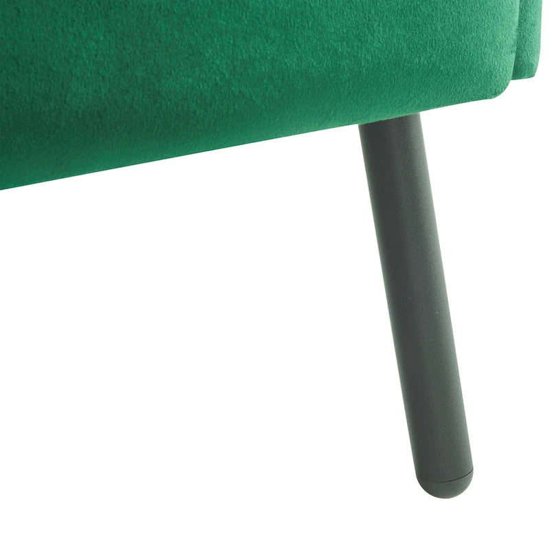 Fauteuil d'appoint en velours de style cabriolet