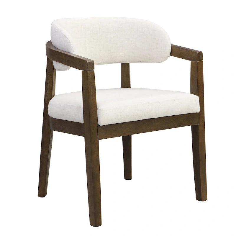 Christopher Knight Home - Lot de 2 fauteuils de salle à manger modernes Carter avec assise rembourrée et cadre en bois massif