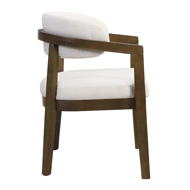 Christopher Knight Home - Lot de 2 fauteuils de salle à manger modernes Carter avec assise rembourrée et cadre en bois massif