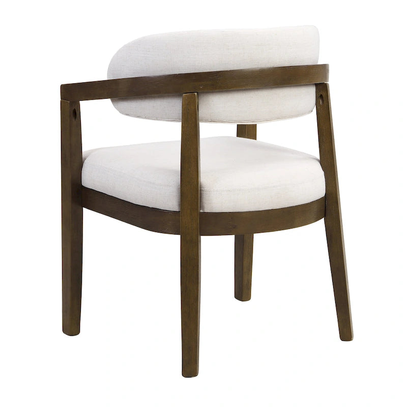 Christopher Knight Home - Lot de 2 fauteuils de salle à manger modernes Carter avec assise rembourrée et cadre en bois massif