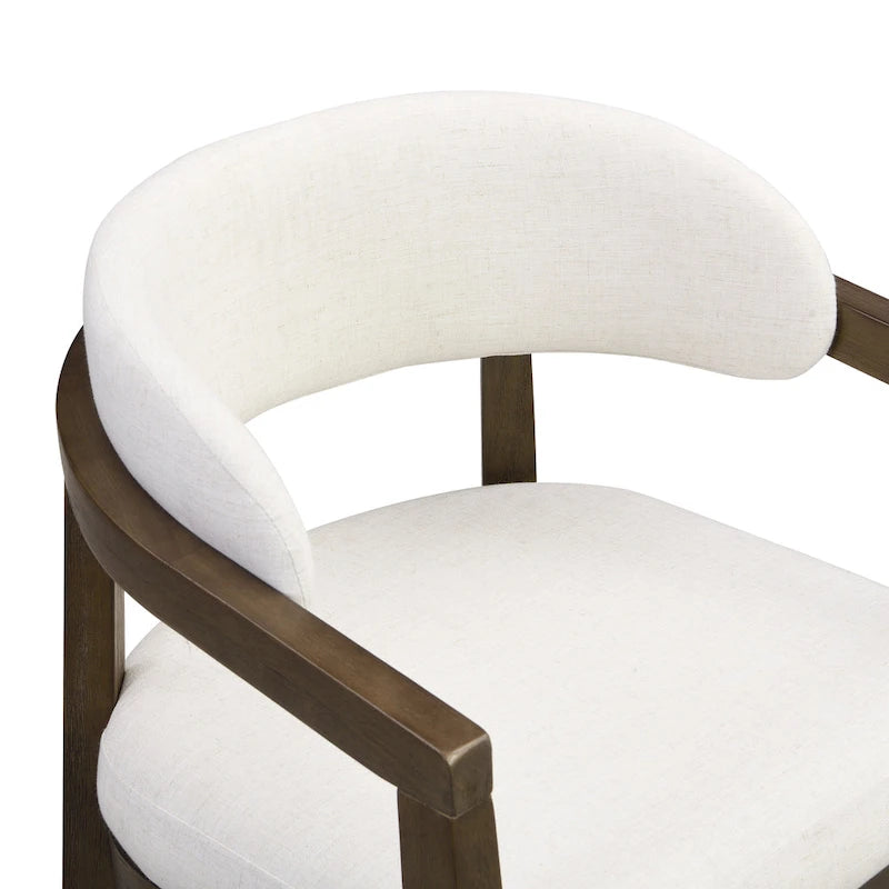 Christopher Knight Home - Lot de 2 fauteuils de salle à manger modernes Carter avec assise rembourrée et cadre en bois massif