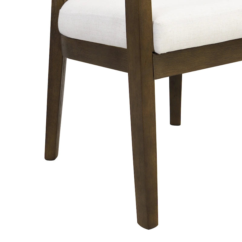 Christopher Knight Home - Lot de 2 fauteuils de salle à manger modernes Carter avec assise rembourrée et cadre en bois massif