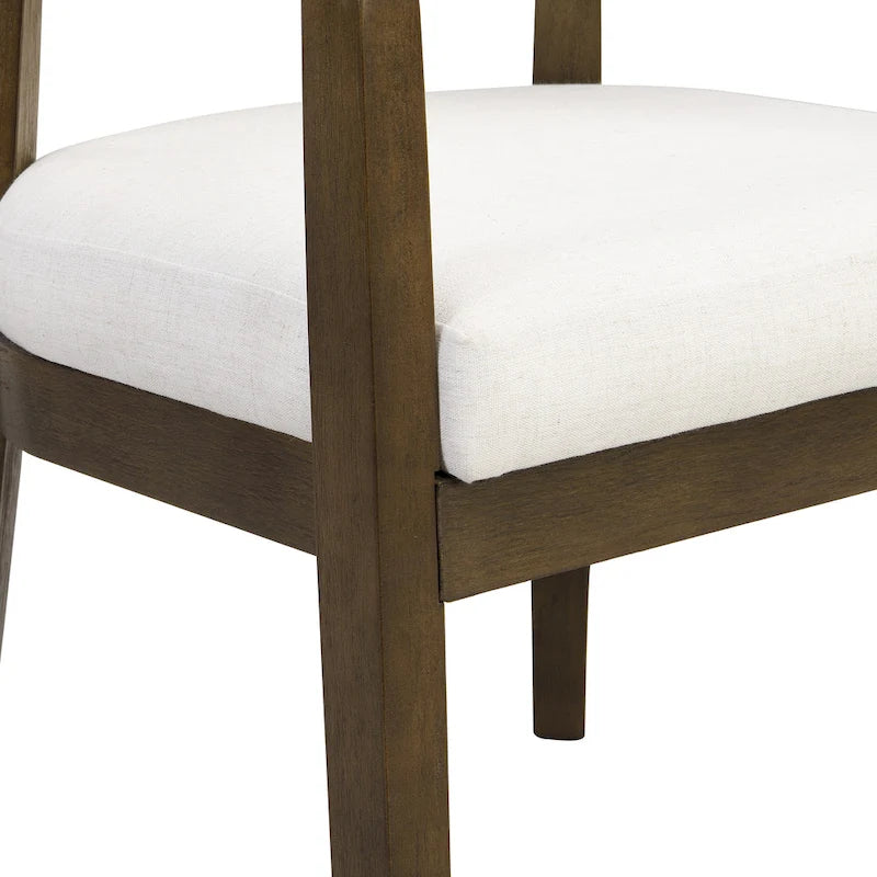 Christopher Knight Home - Lot de 2 fauteuils de salle à manger modernes Carter avec assise rembourrée et cadre en bois massif