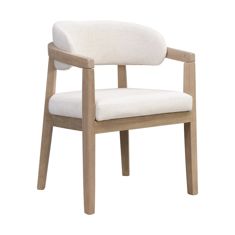 Christopher Knight Home - Lot de 2 fauteuils de salle à manger modernes Carter avec assise rembourrée et cadre en bois massif