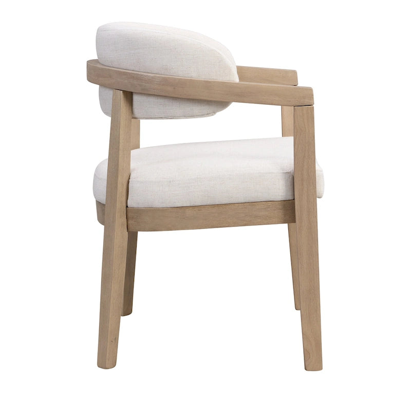 Christopher Knight Home - Lot de 2 fauteuils de salle à manger modernes Carter avec assise rembourrée et cadre en bois massif