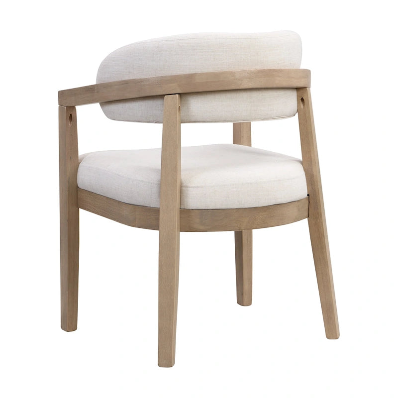 Christopher Knight Home - Lot de 2 fauteuils de salle à manger modernes Carter avec assise rembourrée et cadre en bois massif