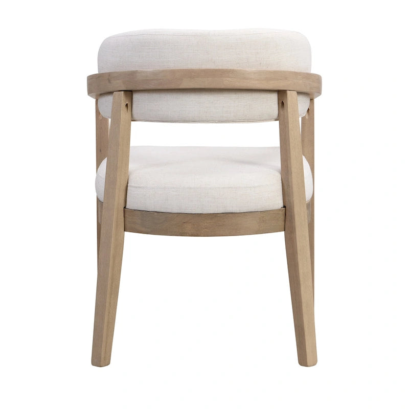 Christopher Knight Home - Lot de 2 fauteuils de salle à manger modernes Carter avec assise rembourrée et cadre en bois massif