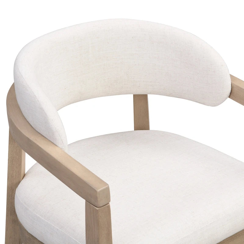Christopher Knight Home - Lot de 2 fauteuils de salle à manger modernes Carter avec assise rembourrée et cadre en bois massif