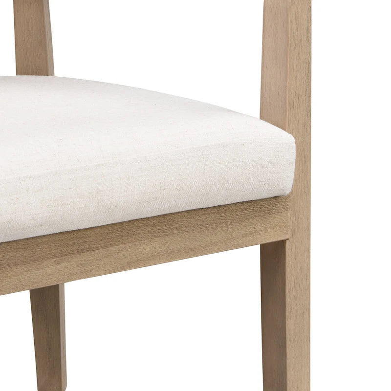 Christopher Knight Home - Lot de 2 fauteuils de salle à manger modernes Carter avec assise rembourrée et cadre en bois massif