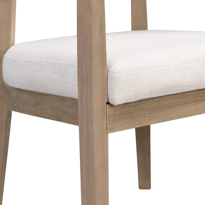 Christopher Knight Home - Lot de 2 fauteuils de salle à manger modernes Carter avec assise rembourrée et cadre en bois massif