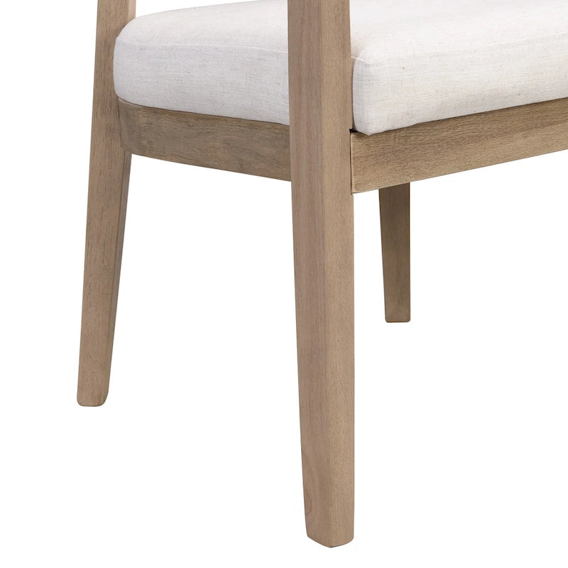 Christopher Knight Home - Lot de 2 fauteuils de salle à manger modernes Carter avec assise rembourrée et cadre en bois massif