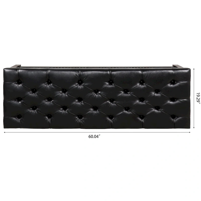 Christopher Knight Home - Banc de bout de lit rembourré Florian touffeté avec garniture cloutée et étagère