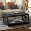 GDFStudio - Table Basse Nathaniel en Bois Rustique avec Rangement Spacieux - 47.24 L x 23.62 P x 19.68 H