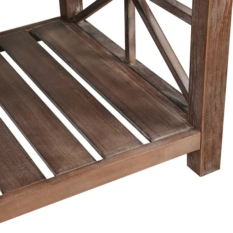 GDFStudio - Table Basse Nathaniel en Bois Rustique avec Rangement Spacieux - 47.24 L x 23.62 P x 19.68 H
