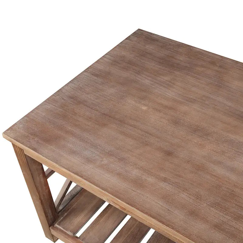 GDFStudio - Table Basse Nathaniel en Bois Rustique avec Rangement Spacieux - 47.24 L x 23.62 P x 19.68 H