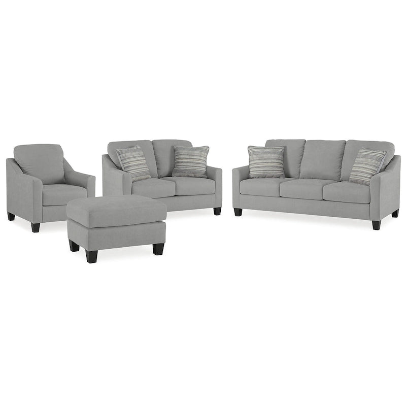 Signature Design by Ashley Adlai Gris Ensemble de 4 pièces rembourrées - 80 L x 39 P x 40 H