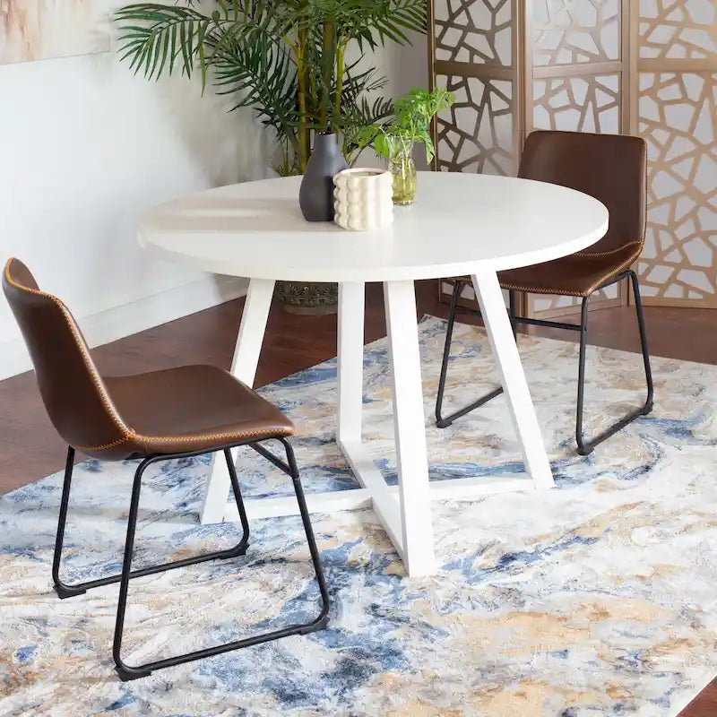 Ensemble de table et chaises de salle à manger compactes, tables et chaises de conversation avec pieds de chaise en métal pour bureau, salon