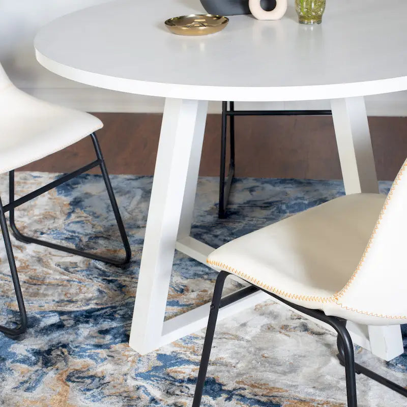 Ensemble de table et chaises de salle à manger compactes, tables et chaises de conversation avec pieds de chaise en métal pour bureau, salon