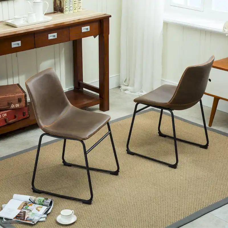 Ensemble de table et chaises de salle à manger compactes, tables et chaises de conversation avec pieds de chaise en métal pour bureau, salon
