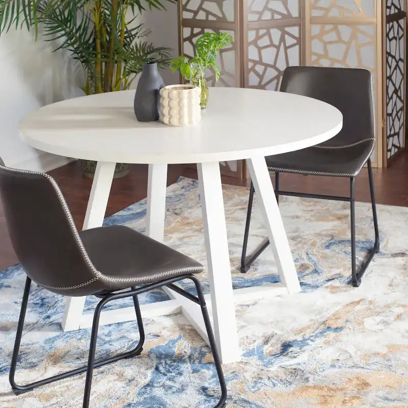Ensemble de table et chaises de salle à manger compactes, tables et chaises de conversation avec pieds de chaise en métal pour bureau, salon