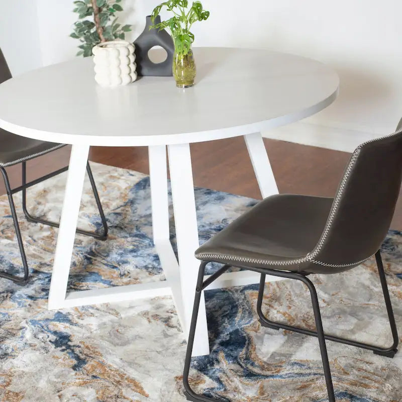 Ensemble de table et chaises de salle à manger compactes, tables et chaises de conversation avec pieds de chaise en métal pour bureau, salon