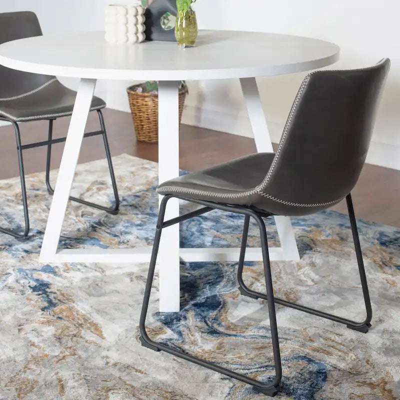 Ensemble de table et chaises de salle à manger compactes, tables et chaises de conversation avec pieds de chaise en métal pour bureau, salon