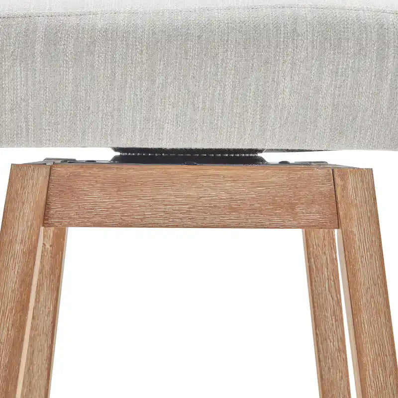 Tabourets de comptoir pivotants rembourrés Roomfitters 33.25, lot de 2 chaises de bar sans accoudoirs avec cadre en bois d'hévéa et repose-pieds