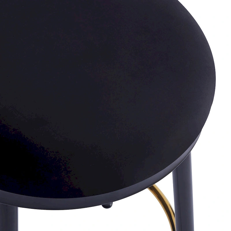 Tabourets de comptoir modernes Roomfitters, ensemble de 2 chaises hautes de bar avec cadre en fer, siège rembourré et repose-pieds