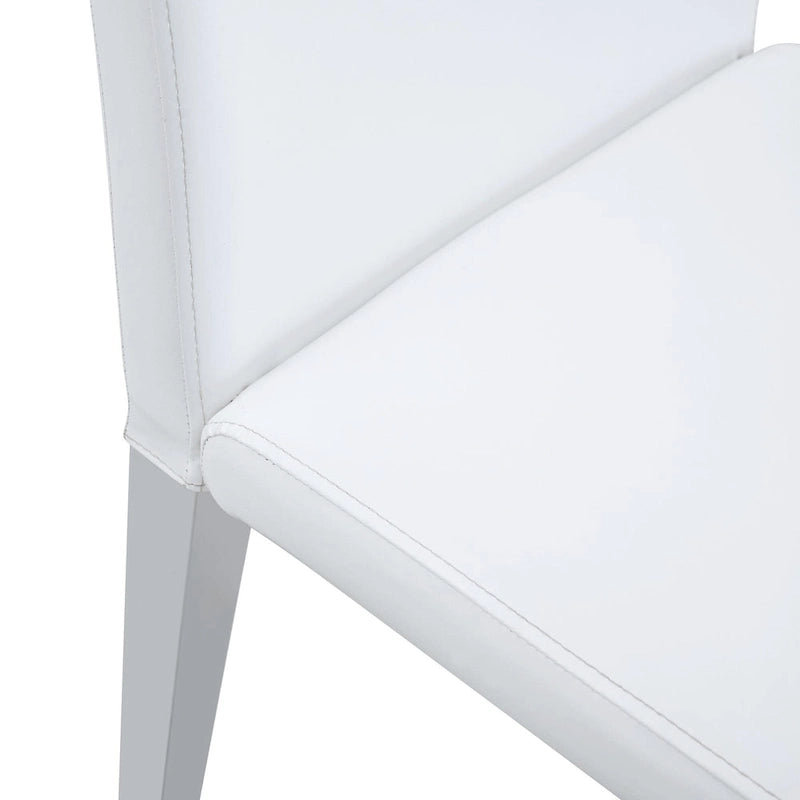 Lot de 4 chaises de salle à manger, chaises de cuisine et de salle à manger modernes, assise en similicuir, pieds en métal