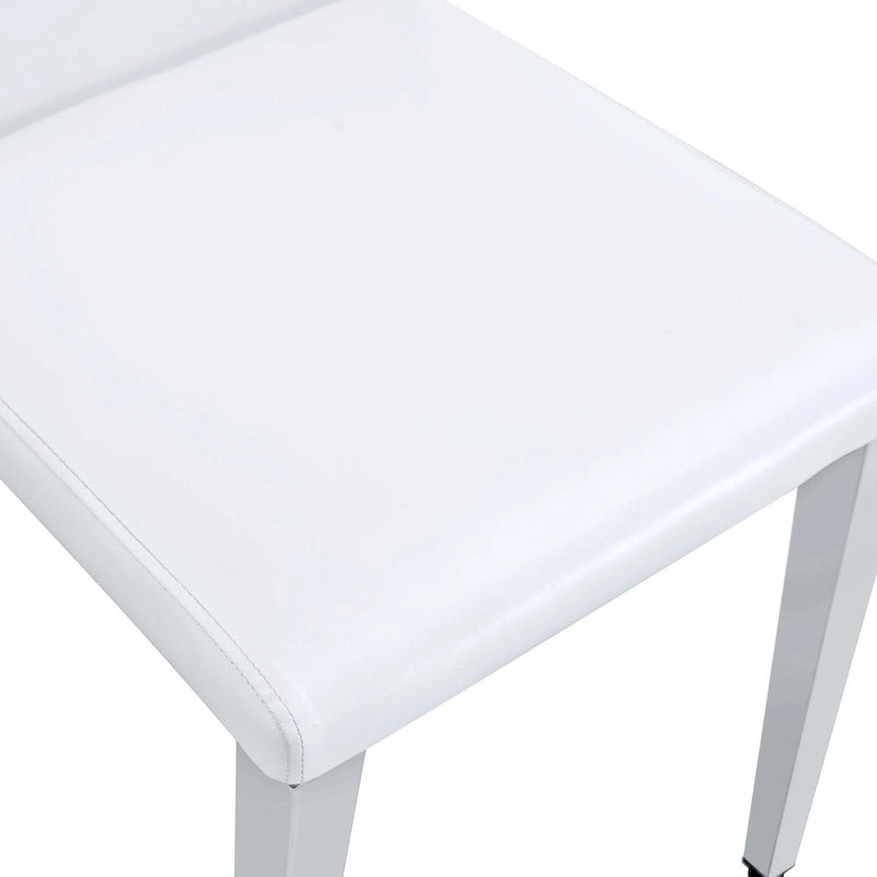 Lot de 4 chaises de salle à manger, chaises de cuisine et de salle à manger modernes, assise en similicuir, pieds en métal