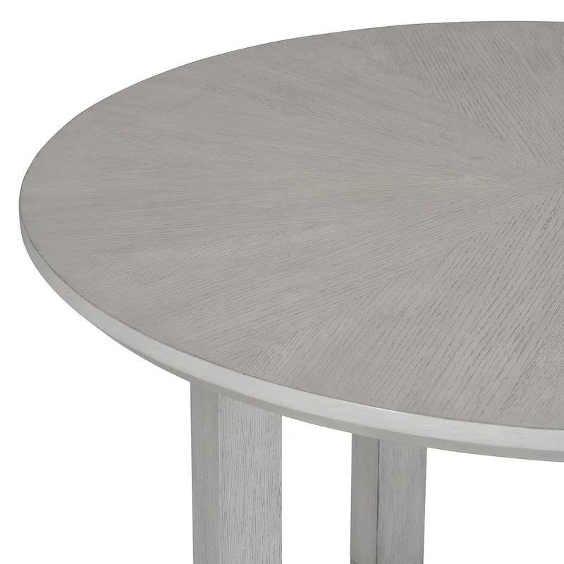 Ensemble table et chaises de salle à manger 5 pièces rondes en bois vintage avec plateau en bois grain radial pour salle à manger et cuisine