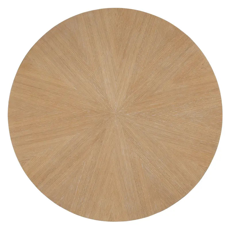 Ensemble table et chaises de salle à manger 5 pièces rondes en bois vintage avec plateau en bois grain radial pour salle à manger et cuisine