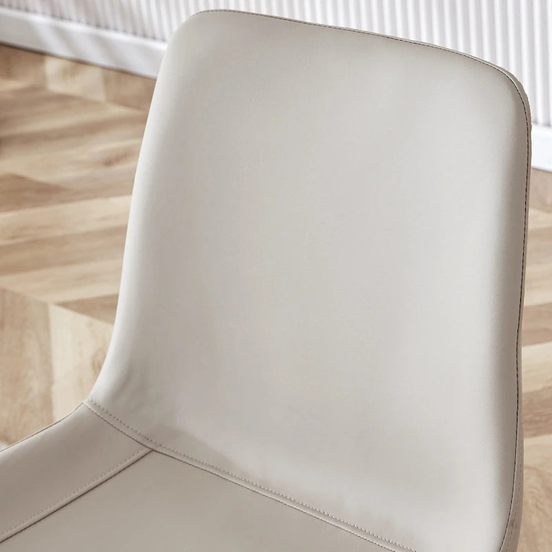 Lot de 4 chaises de salle à manger, chaises de salle à manger familiales avec dossier en cuir, chaises de salle à manger de cuisine confortables avec coussin extra large