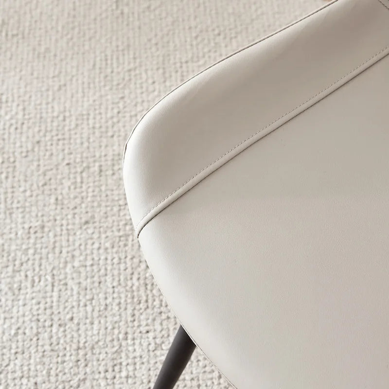 Lot de 4 chaises de salle à manger, chaises de salle à manger familiales avec dossier en cuir, chaises de salle à manger de cuisine confortables avec coussin extra large