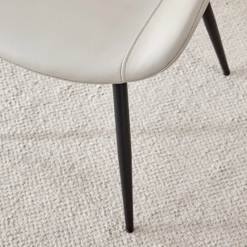 Lot de 4 chaises de salle à manger, chaises de salle à manger familiales avec dossier en cuir, chaises de salle à manger de cuisine confortables avec coussin extra large