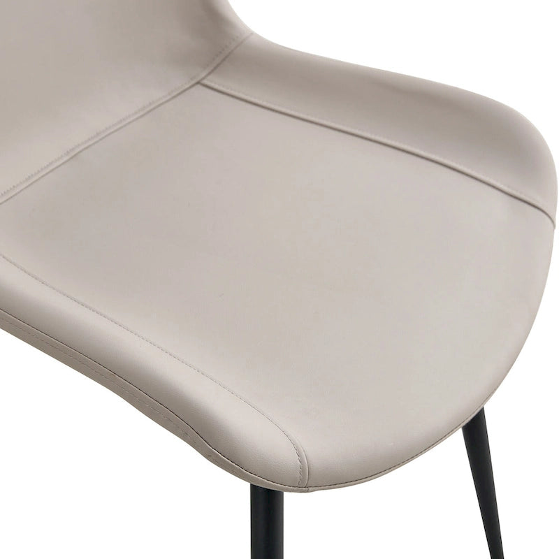 Lot de 4 chaises de salle à manger, chaises de salle à manger familiales avec dossier en cuir, chaises de salle à manger de cuisine confortables avec coussin extra large