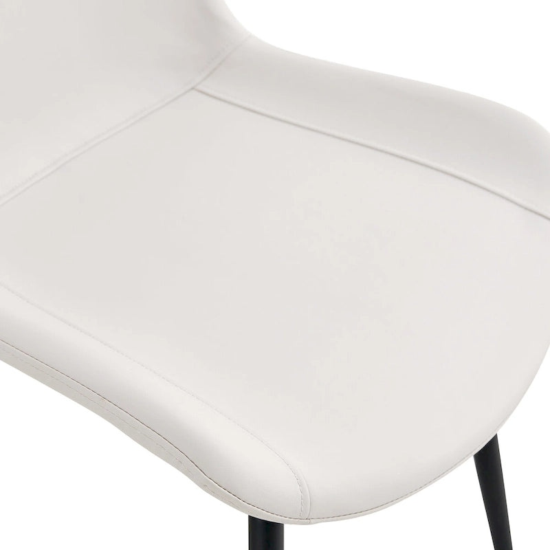 Lot de 4 chaises de salle à manger, chaises de salle à manger familiales avec dossier en cuir, chaises de salle à manger de cuisine confortables avec coussin extra large