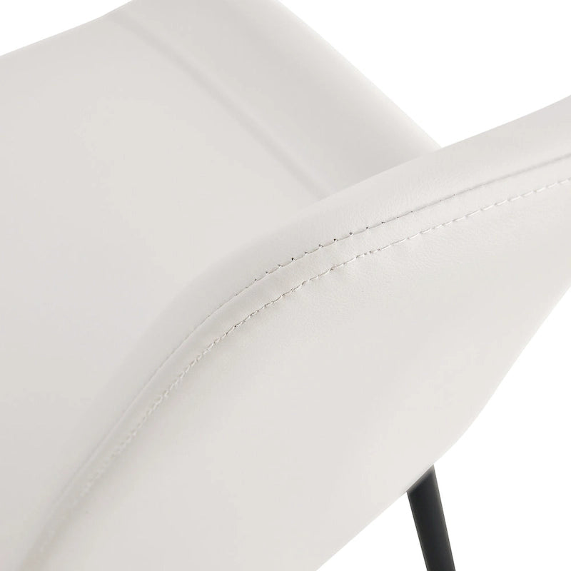 Lot de 4 chaises de salle à manger, chaises de salle à manger familiales avec dossier en cuir, chaises de salle à manger de cuisine confortables avec coussin extra large