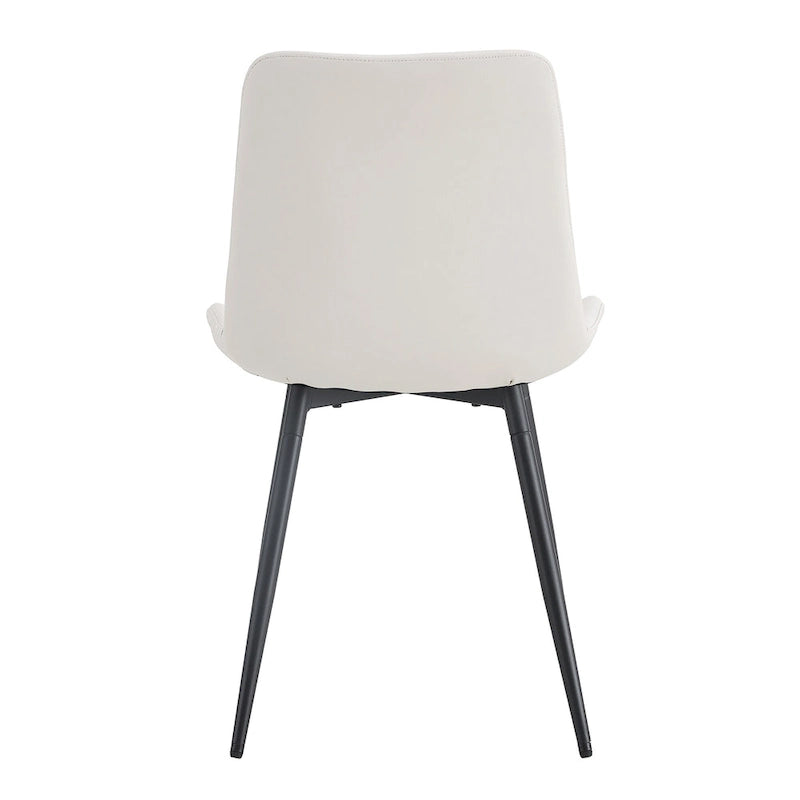 Lot de 4 chaises de salle à manger, chaises de salle à manger familiales avec dossier en cuir, chaises de salle à manger de cuisine confortables avec coussin extra large