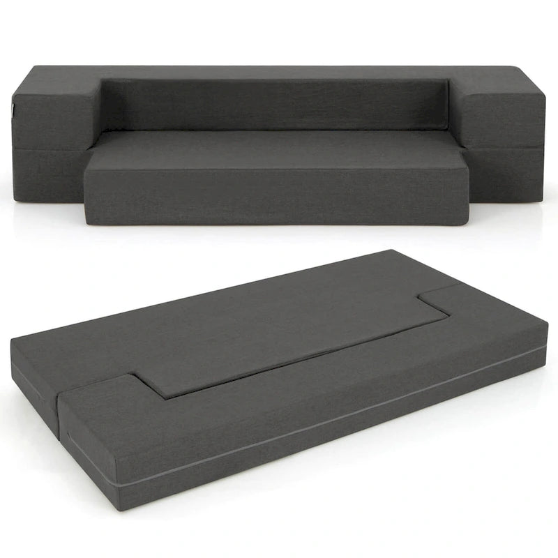 Canapé-lit pliant Costway 8 pouces avec mousse haute densité et lavable