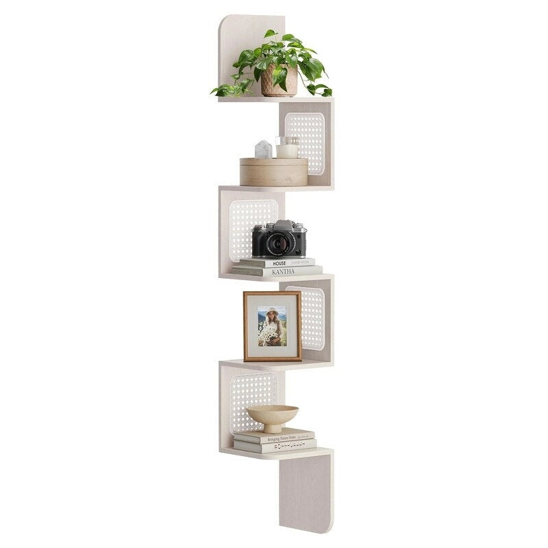 Étagère d'angle à 5 niveaux - 20 P x 20 L x 126 H cm