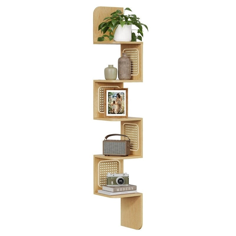 Étagère d'angle à 5 niveaux - 20 P x 20 L x 126 H cm