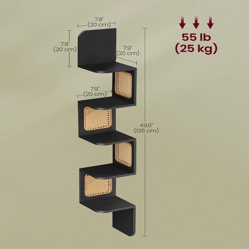 Étagère d'angle à 5 niveaux - 20 P x 20 L x 126 H cm