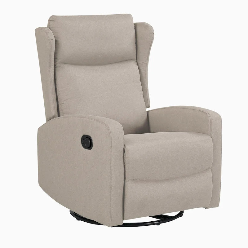 Fauteuil inclinable pivotant à bascule pour salon, pivotant à 360 degrés, fauteuil inclinable moderne réglable avec support lombaire