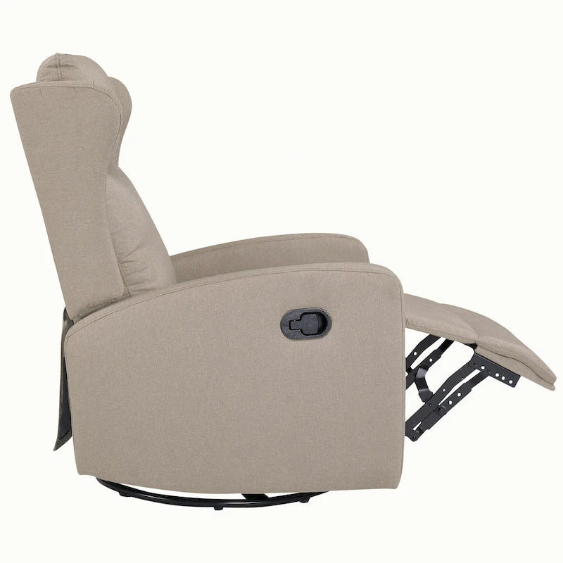 Fauteuil inclinable pivotant à bascule pour salon, pivotant à 360 degrés, fauteuil inclinable moderne réglable avec support lombaire