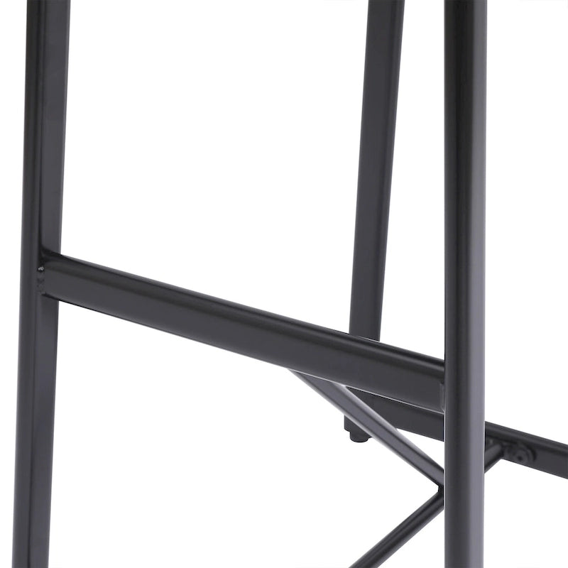 Tabouret de bar 27H - Lot de 3 tabourets de bar ronds en bois avec repose-pieds, assemblage facile, pour salle à manger, cuisine